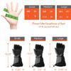 Morvat Heated Gloves with Leather Palm Touchscreen Finger Tips, 16+ Hour Rechargeable, Water Resistant, Hand Warmer Winter, Ski, Motorcycle & Outdoor, Men & Women, Includes 4 Batteries & Charger, S view 4