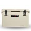 CAMP-ZERO 40L | 42.26 Quart Cooler/Ice Chest with 4 Molded-in Cup Holders & Comfort Grip Rope Handles | Thick Walled, Freezer Grade Cooler w/Secure Locking System & Tie Down Channels (Beige) view 1