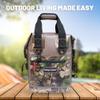 CAMP-ZERO Roll Top Cooler Bag with Backpack Straps | Easy Carry Handles & Air-Lock Closure | Keep Drinks Cold On Outdoor Adventures (Beige|Camo) view 4