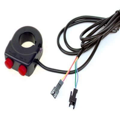 L-faster Double Red Electric Bike Switch, Push Button Actuator, Manual Operation, Double Red Switch