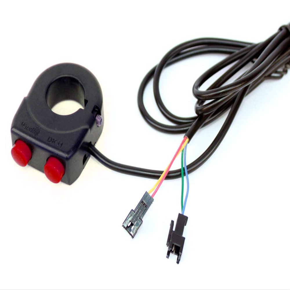 L-faster Double Red Electric Bike Switch, Push Button Actuator, Manual Operation, Double Red Switch
