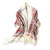 Urban CoCo Women's Embroidered Oversize Tassel Shawl Scarf Wraps for Women(Beige) view 1
