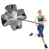Pricexes Running Speed Training Parachute, 56 Inch Sprint Chute Soccer Acceleration Training Resistance Parachute Umbrella, for Weight Bearing Running and Fitness Core Strength Training (Black) view 3