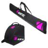 AUMTISC Ski and Boot Bag Combo, Padded Snow Ski Bags for Air Travel Flying, 2 Piece Set Skiing Bag, Adjustable Length Ski Travel Bags for Skis Up to 200cm and Boots Up to Size 13 (Padded, Rose) view 1