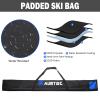 AUMTISC Ski and Boot Bag Combo, Padded Snow Ski Bags for Air Travel Flying, 2 Piece Set Skiing Bag, Adjustable Length Ski Travel Bags for Skis Up to 200cm and Boots Up to Size 13 (Padded, Blue) view 2