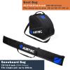 AUMTISC Ski and Boot Bag Combo, Padded Snow Ski Bags for Air Travel Flying, 2 Piece Set Skiing Bag, Adjustable Length Ski Travel Bags for Skis Up to 200cm and Boots Up to Size 13 (Padded, Blue) view 3