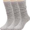 3 Pairs Women Winter Wool Cable Knit Crew Knee High Boot Socks,Size 5-11 W605 view 1