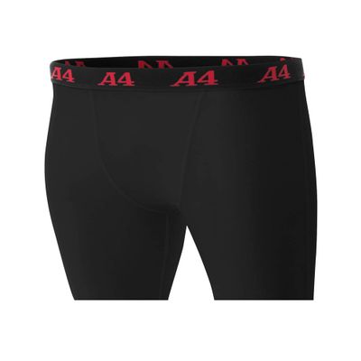 A4 Men's Compression Short, Black, X-Small