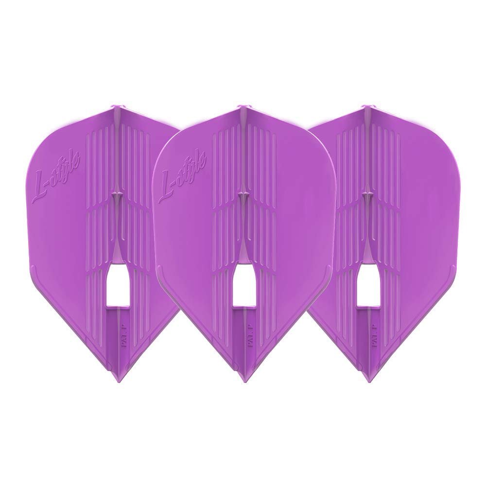 LSTYLE Dart Flights - L3 PRO KAMI Shape - Purple | Set of 3 | for Soft & Steel Tip Darts