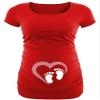 Decrum Pregnancy Shirts for Women - Trendy Maternity Tshirts for Expecting Mom [40022024-AM] | Heart and Foot, L view 3