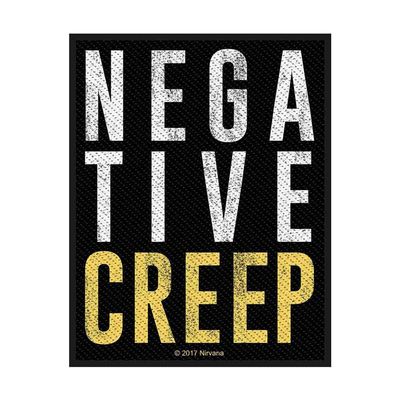 Nirvana Patch Negative Creep Band Logo Official Woven (10Cm X 10Cm) Size Accessory Size