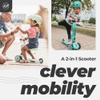 Scoot & Ride 2-in-1 Ride-On & Stand Kids Scooter, Ages 1 to 5, Highwaykick 1, Kiwi view 2