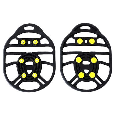Ice Cleats Crampons Traction Snow Grips Shoes and Boots siliconeSnow Shoe Spikes Crampons with 6 Steel Studs Cleats Prevent Outdoor Activities from Wrestling