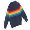 Winter Coat for Baby Girl Rainbow Sweater Knit Winter Coat for Baby Boy (3T) view 2