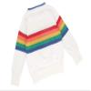 Winter Coat for Baby Girl White Rainbow Sweater Knit Winter Coat for Baby Boy (5T) view 2