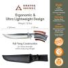 Kratos Hunting Knife with Nylon Sheath, 10" Fixed Blade Full Tang Knife with 440C Hardened Stainless Steel & Solid Metal Handle for Bushcraft ZF2 view 3