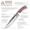 Kratos Hunting Knife with Nylon Sheath, 10" Fixed Blade Full Tang Knife with 440C Hardened Stainless Steel & Solid Metal Handle for Bushcraft ZF2 view 4
