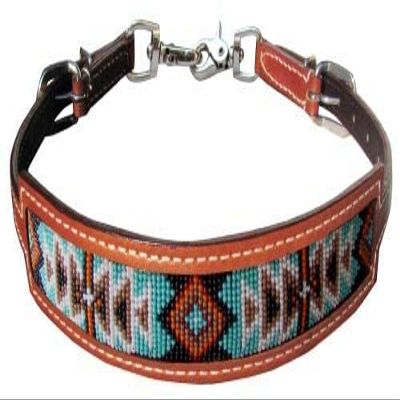 Showman Leather Wither Strap w/Navajo Design Inlay
