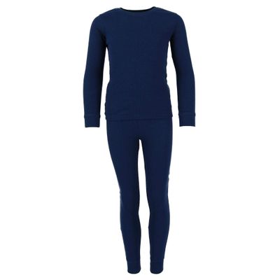 Only Boys Kid's Waffle Thermal Long Underwear 2-Piece Set, 8/10, Navy