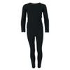 Only Boys Kid's Waffle Thermal Long Underwear 2-Piece Set, 4/5, Black view 1