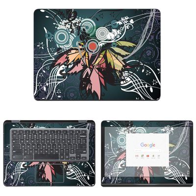Decalrus - Protective Decal Floral Skin Sticker for Dell Chromebook 3400 (14" Screen) case Cover wrap DEchrmbk14_3400-178