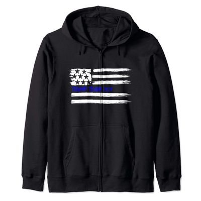 Trump Train 2020 President Election Campaign USA Flag Pride Zip Hoodie