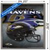 Trends International NFL Baltimore Ravens - Helmet 16 Wall Poster, 22.375" x 34", Barnwood Framed Version view 3