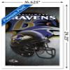 Trends International NFL Baltimore Ravens - Helmet 16 Wall Poster, 14.725" x 22.375", White Framed Version view 3