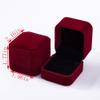XSWNGXX 2 Pack Velvet Ring Boxes, Earring Pendant Jewelry Case, Ring Earrings Gift Boxes, Jewellry Display (Wine, Ring Box) 1 view 2