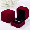 XSWNGXX 2 Pack Velvet Ring Boxes, Earring Pendant Jewelry Case, Ring Earrings Gift Boxes, Jewellry Display (Wine, Ring Box) 1 view 3