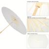 Fydun Chinese Umbrella Parasol White Paper Decorative Umbrella Parasol Wedding Bridal Party Decor Photo Prop DIY Hand Painting Summer Sun Shade view 4