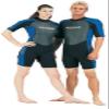 Men's Tilos 2mm Skin Chest Shorty Wetsuit - Black/Blue (Size Large) view 1