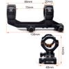 Tactical Double Rings 25.4mm 30mm Scope Mount riflescope Fit 20mm Dovetail Cantilever Picatinny Rail view 2