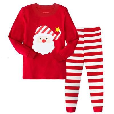 Tphon Girls Christmas Pajamas Toddler Boy Kids Holiday Pajamas Set Santa PJS Winter Sleepwear Children Clothes(Red,11T)