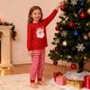 Tphon Girls Christmas Pajamas Toddler Boy Kids Holiday Pajamas Set Santa PJS Winter Sleepwear Children Clothes(Red,11T) view 2