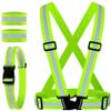 Reflective Vest, Reflective Glow Belt with 2Pack Reflector Armbands, Adjustable Elastic Safety Vest Outdoor Reflective Belt High Visibility, Ultralight & Comfy for Running, Jogging, Walking, Cycling, view 1