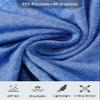 MoFiz Men's Long Sleeve Shirts Quick Dry Men's Polo Shirts Long Sleeve Button Down Mens Shirts Casual with Collar A-Blue view 4