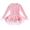 XYSSWW Girl Autumn Winter Party Knitted Long Sweater Dress (Pink, 3T) view 1