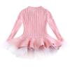 XYSSWW Girl Autumn Winter Party Knitted Long Sweater Dress (Pink, 3T) view 2