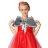 FakeFace Flower Girls Wrap Shawl Wedding Bridesmaid Tippet Stole Christmas Party Dress Costume Shrug Capelet (Gray) view 2