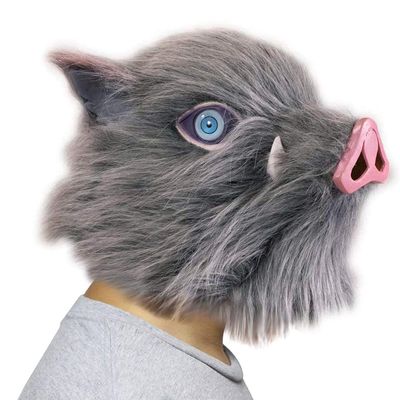 Karc Pig Mask Demon Boar Mask Cosplay for Adult Men Halloween Accessories