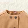 JEELLIGULAR Toddler Baby Girls Coats Kids Cloak Button Warm Thick Jacket Clothes Baby Fall Winter Outwear Clothes Set (Khaki, 18-24 Months) view 4