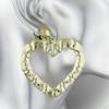 Gold Heart Clip On Clips Earrings For Women Set Hoop Bamboo Earrings For Women Set Door Knocker view 1