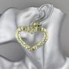 Gold Heart Clip On Clips Earrings For Women Set Hoop Bamboo Earrings For Women Set Door Knocker view 3