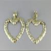 Gold Heart Clip On Clips Earrings For Women Set Hoop Bamboo Earrings For Women Set Door Knocker view 4