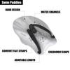 Gasher Contoured Swim Hand Paddles Swimming Training Paddles with Adjustable Straps Swimming Fins White view 2