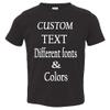 Customized Toddler Fine Jersey, Personalize for Your Little One, Design Your Own Toddler Jersey with Different Fonts Black view 2