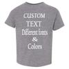 Customized Toddler Fine Jersey, Personalize for Your Little One, Design Your Own Toddler Jersey with Different Fonts Granite Heather view 2