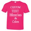 Customized Toddler Fine Jersey, Personalize for Your Little One, Design Your Own Toddler Jersey with Different Fonts Hot Pink view 2