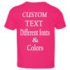 Customized Toddler Fine Jersey, Personalize for Your Little One, Design Your Own Toddler Jersey with Different Fonts Hot Pink view 3